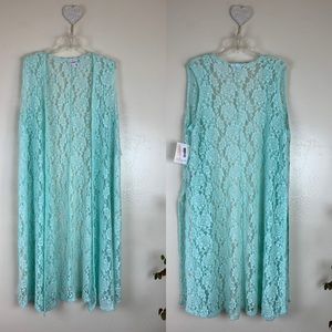 LULAROE Aqua Stretch Lace Joy NWT Size L